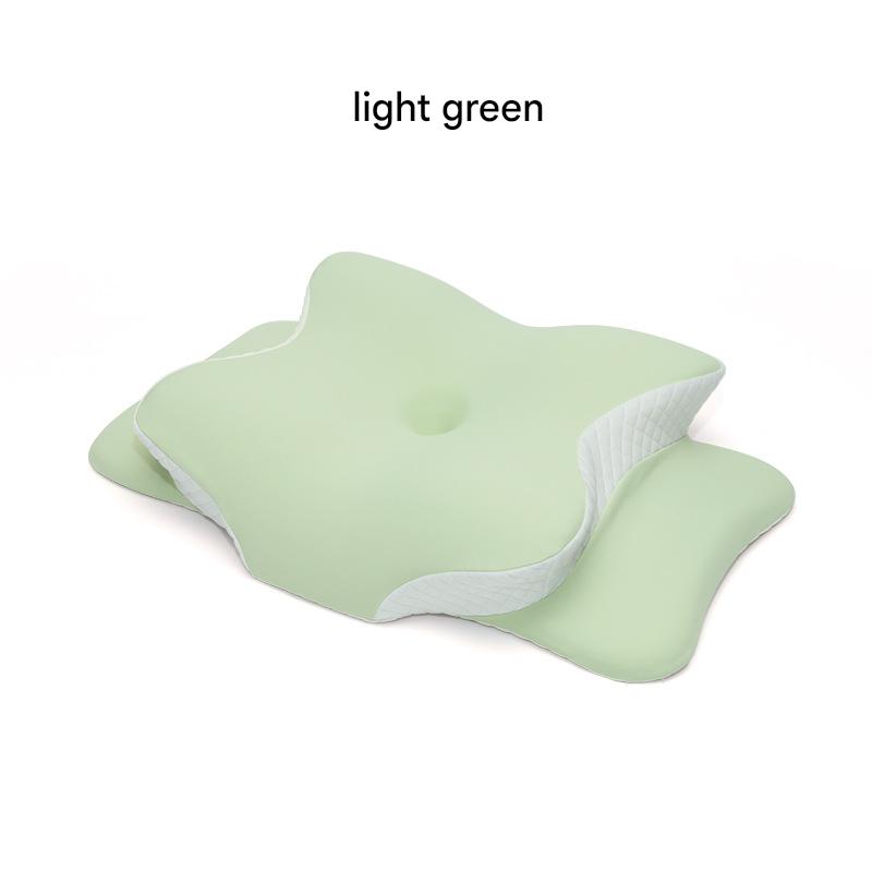 Light Green Butterfly Memory Foam Pillow - Cervical Neck Support Orthopedic
