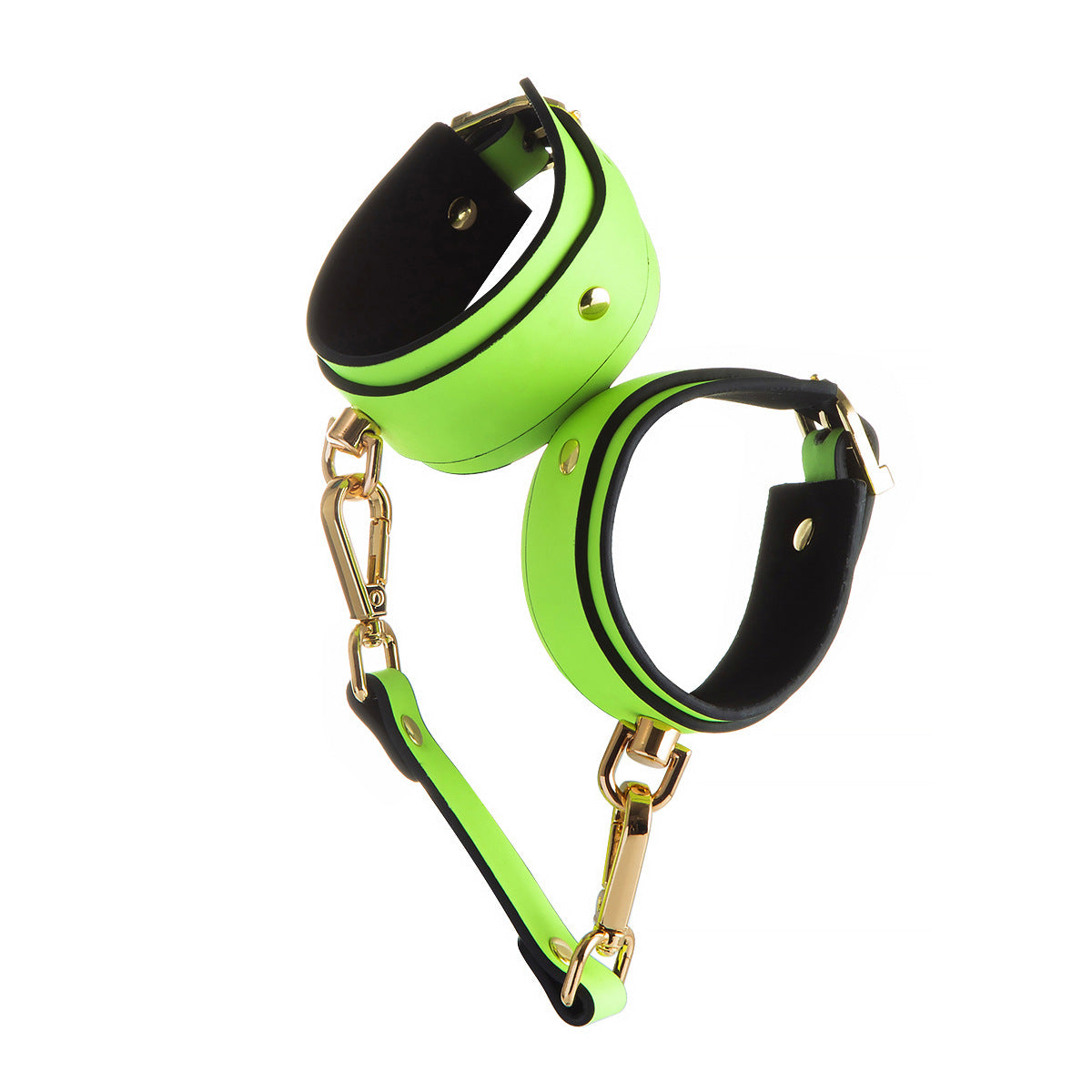 PU Leather Bondage Cuff - Wrist/Ankle Restraint Luminous Green Handcuffs