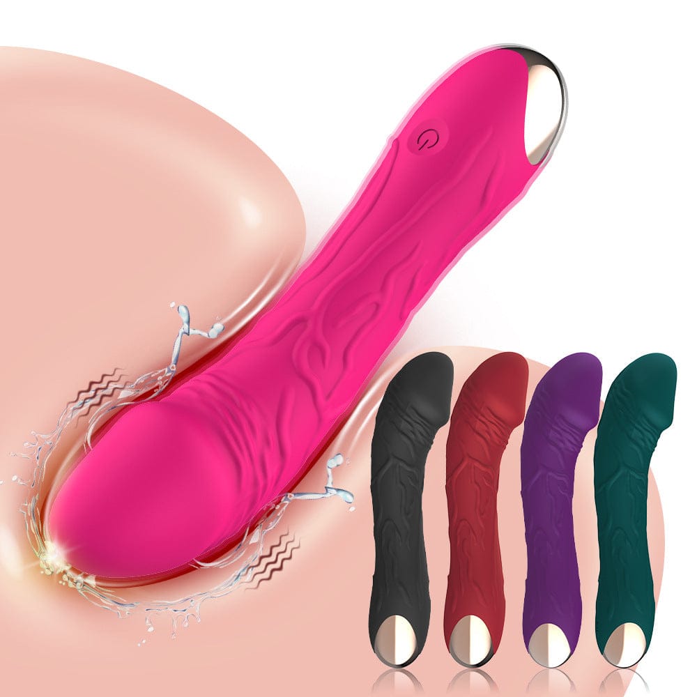 Dark Red G-Spot Vibrator - 20 Speed Rechargeable Silicone Wand