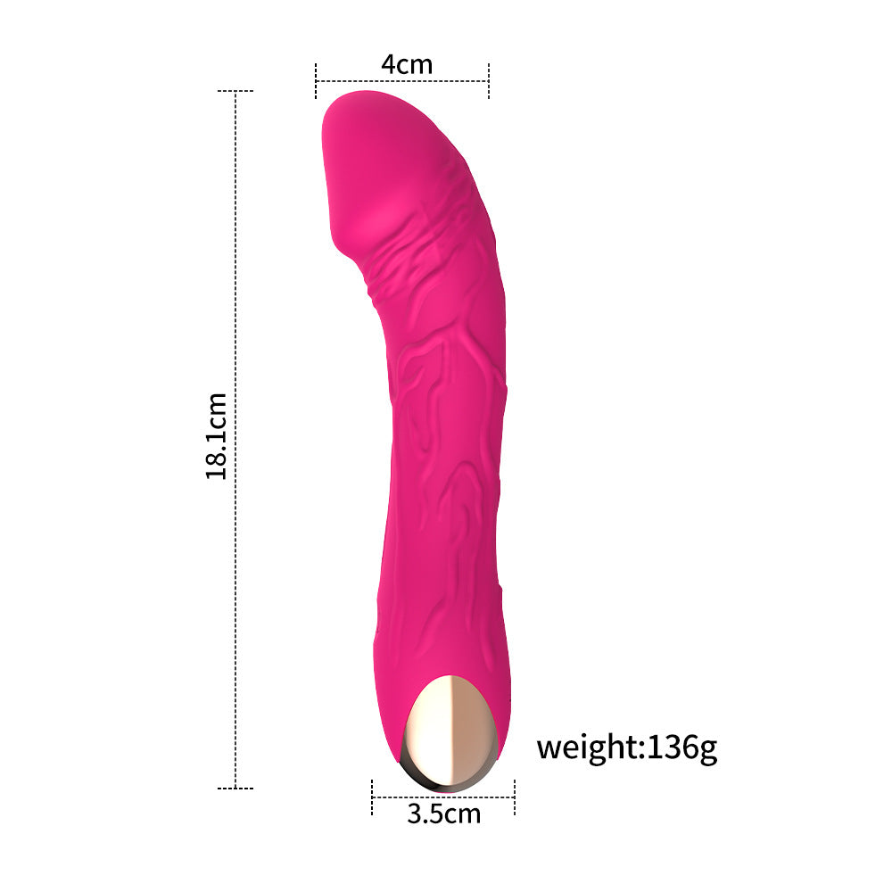 Dark Red G-Spot Vibrator - 20 Speed Rechargeable Silicone Wand