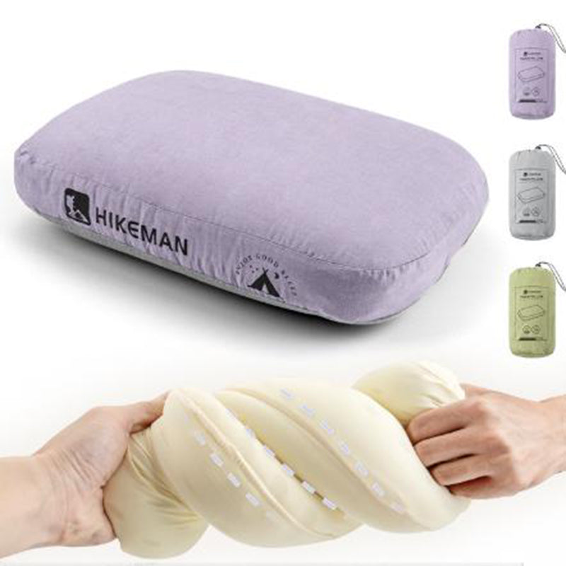 Coffee Reversible Memory Foam Travel Pillow - All-Season Neck Support