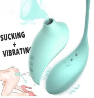Green PulseWave Clitoral Sucker & G-Spot Vibrator - 7 Suction Modes Rechargeable