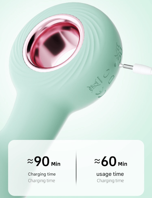 Green Handheld G-Spot & Prostate Massager with Beads- (USB Rechargeable)