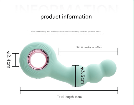 Black Handheld G-Spot & Prostate Massager with Beads- (USB Rechargeable)