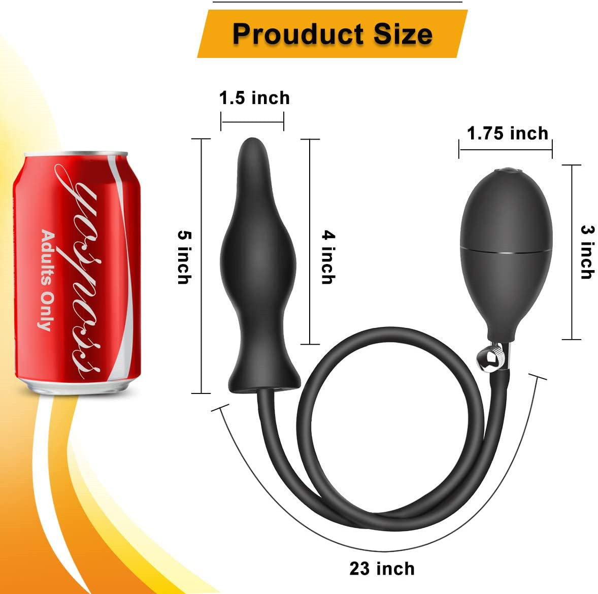 Inflatable Silicone Vaginal & Anal Dilator - Adjustable Pelvic Floor Device
