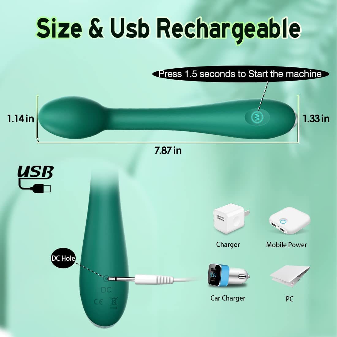 Red G-Spot Vibrator with 12 Vibration Modes - Unisex Pleasure Toy