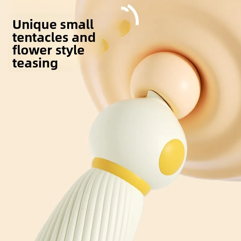 Yellow Mini Wand Massager - 10 Vibration Modes USB Rechargeable Waterproof