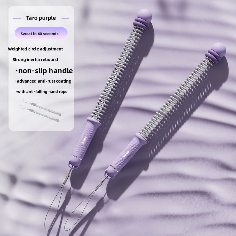 Purple Cordless Battle Rope - Adjustable Weight Rings for Home Gym Training