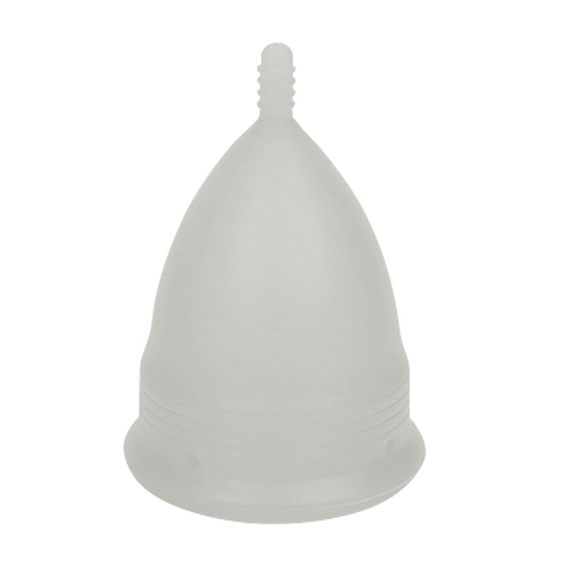 2PCS Medical Silicone Menstrual Cup L + Sterilizer Box - Microwave Safe (White)