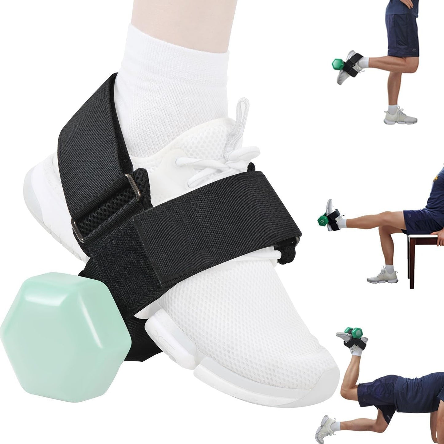 Heavy Duty Ankle Strap for Weightlifting - Leg Curls Extensions & Hip Abductors
