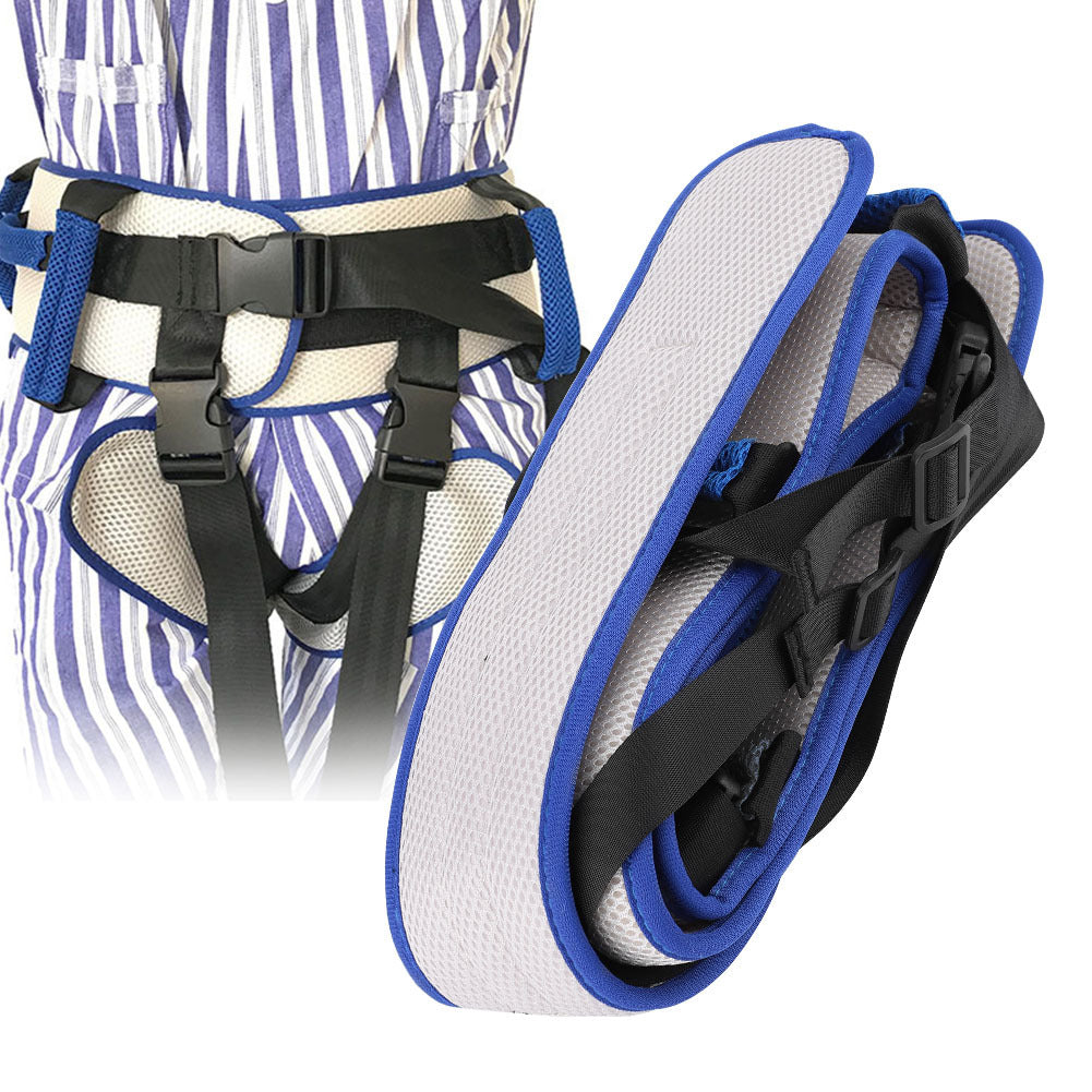 Size L Blue Rehab Waist Belt - Gait & Transfer Aid for Elderly & Post-Stroke