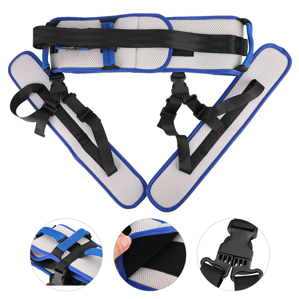 Size L Blue Rehab Waist Belt - Gait & Transfer Aid for Elderly & Post-Stroke