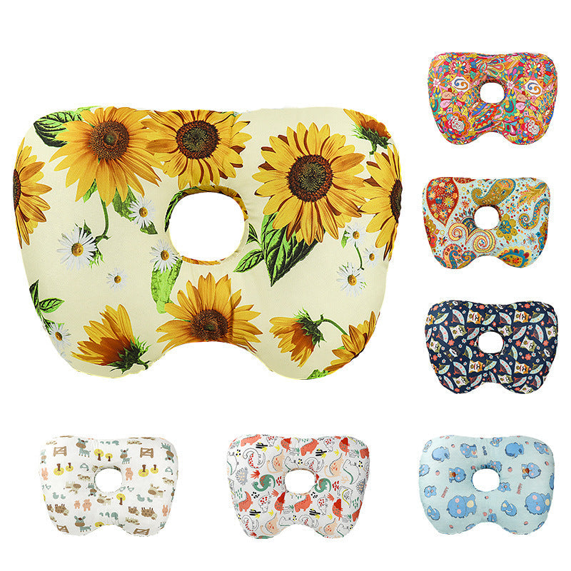 Sunflower Hollow Ear Support Pillow - Adjustable Side Sleep Neck Cushion