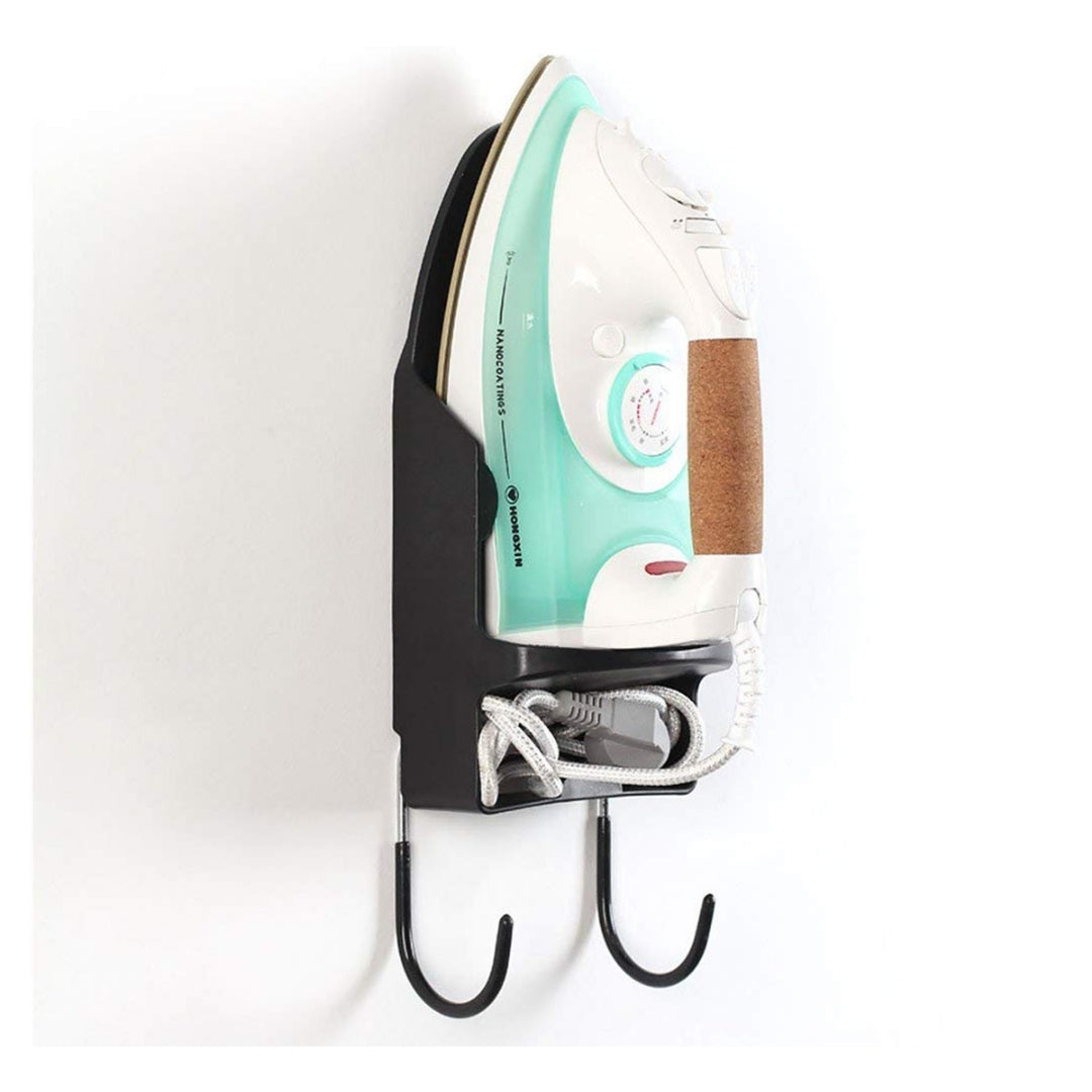 Wall Mounted Ironing Board & Iron Holder - Black