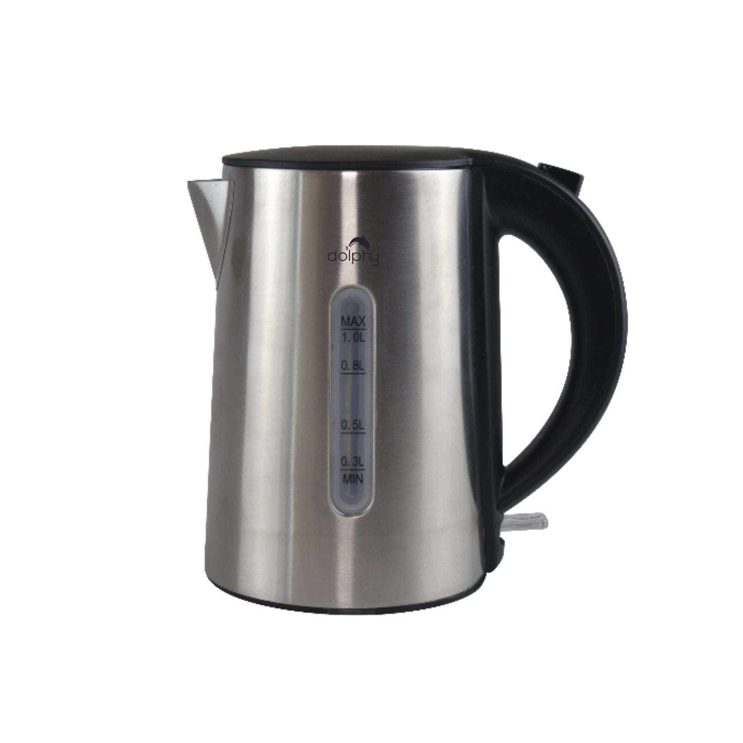1.0L Brushed Silver Stainless Steel Electric Kettle Hotel Motel