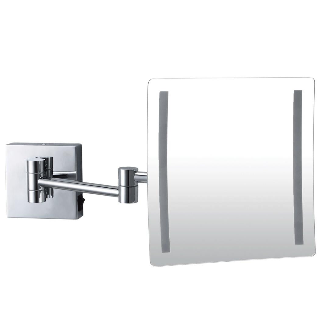 3X LED Magnifying Makeup Mirror Wall Mount Bathroom - Silver