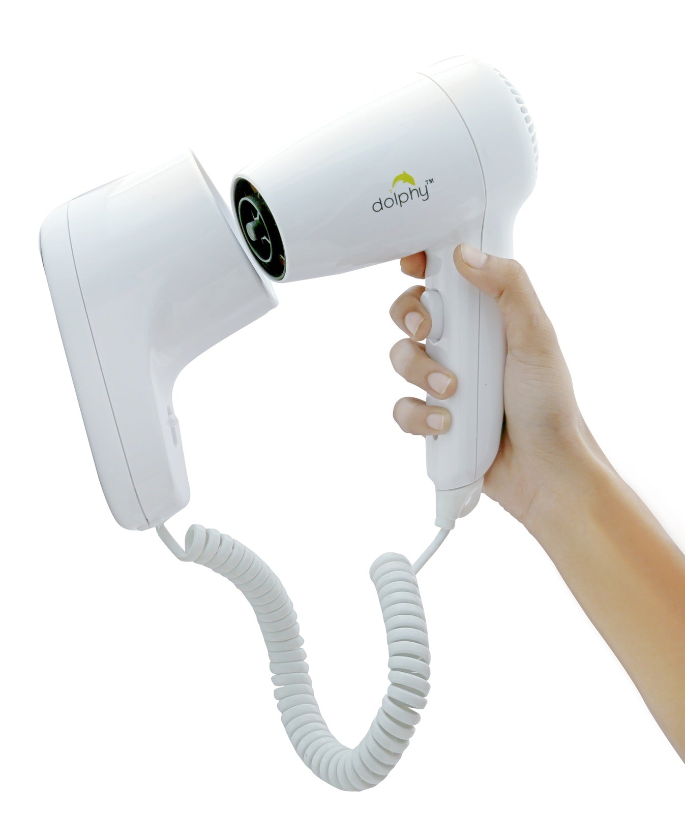 Wall Mount Hair Dryer 1200W Commercial Hotel Bathroom - White