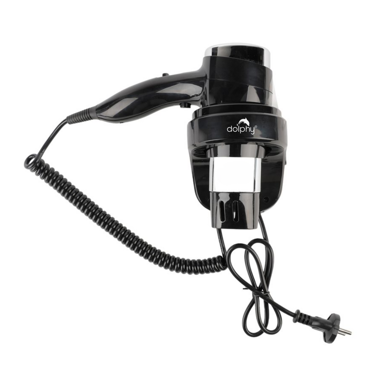 Commercial Wall Mount Hair Dryer 1600-1875W Hotel Bathroom - Black