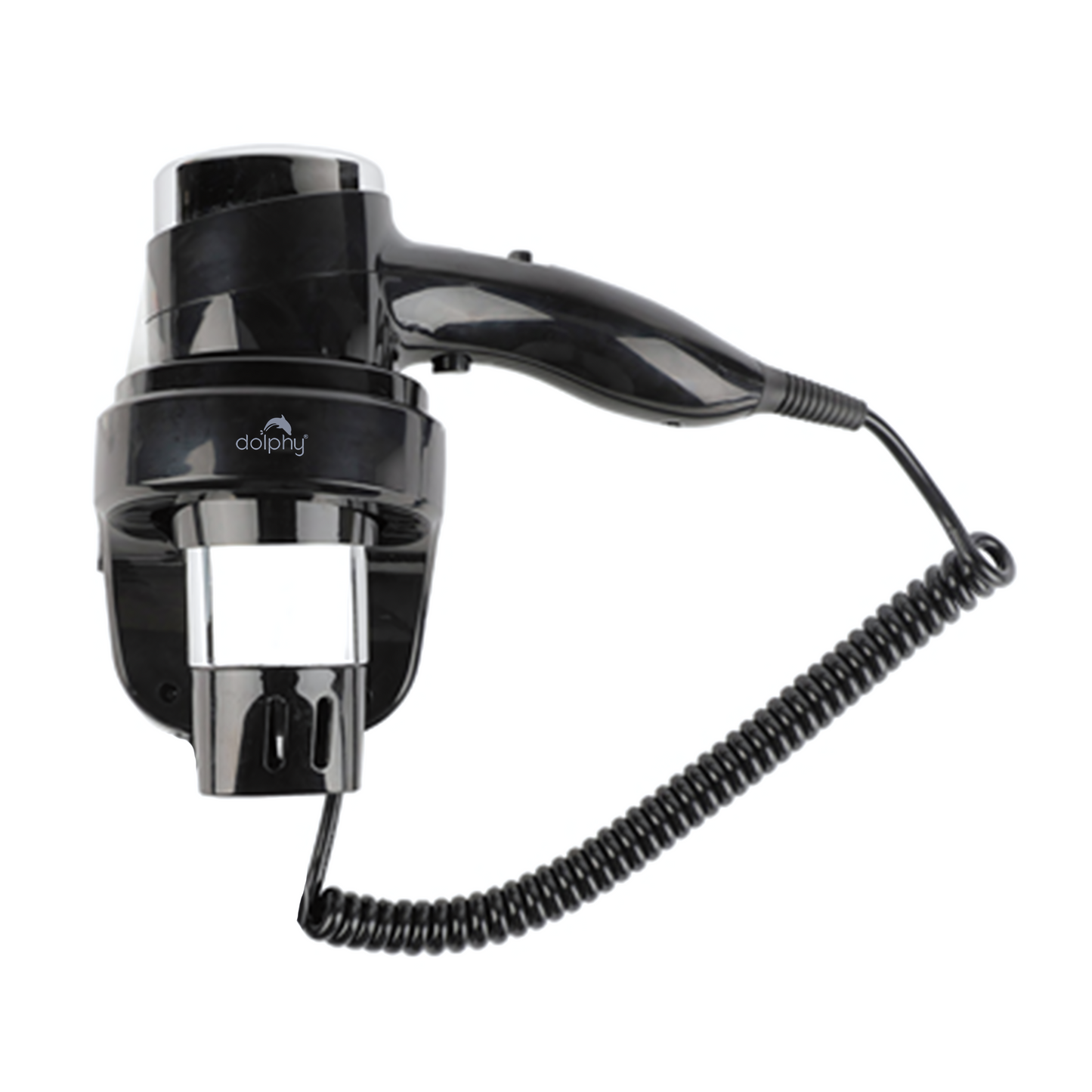 Commercial Wall Mount Hair Dryer 1600-1875W Hotel Bathroom - Black