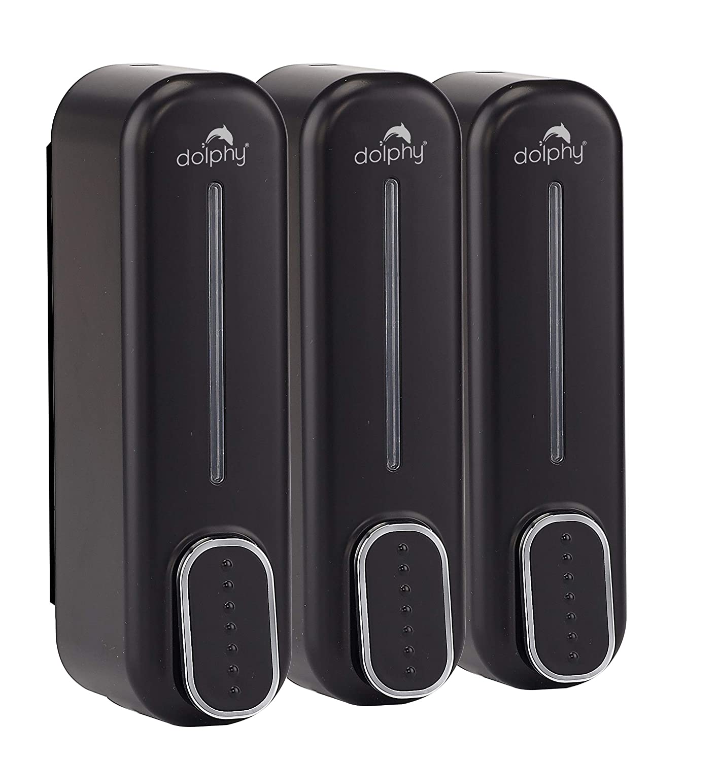 Manual Liquid Soap Dispenser 300ml Pack of 3 - Black
