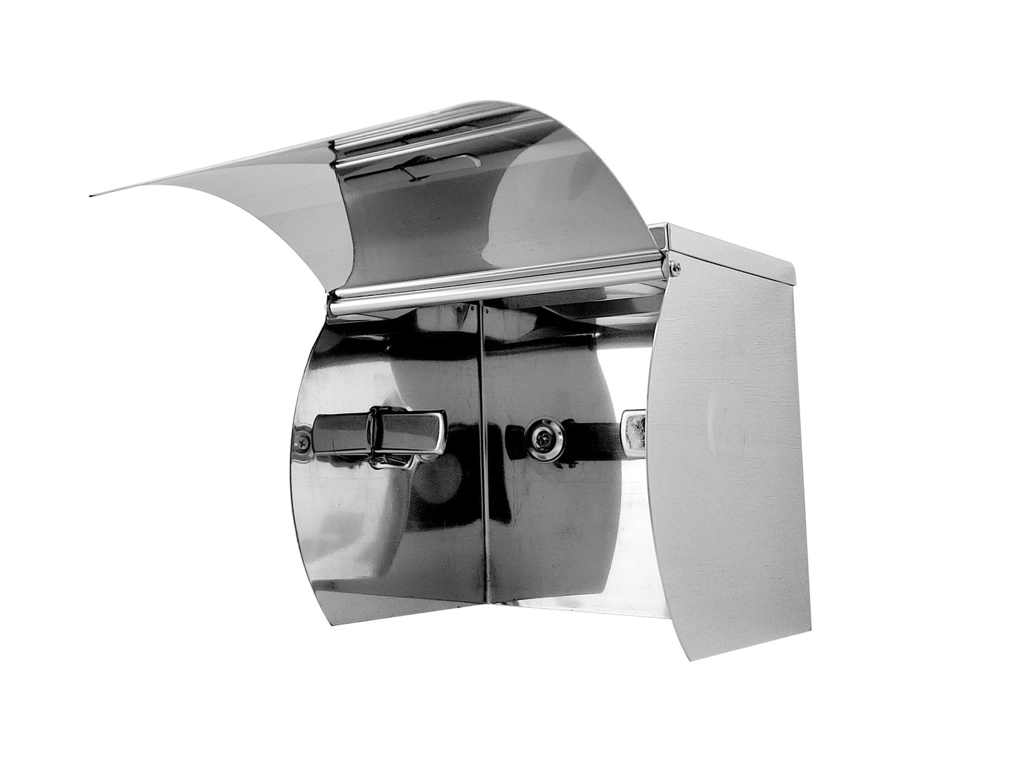 Stainless Steel Single Toilet Roll Holder with Shelf