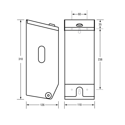 Double Toilet Roll Dispenser Commercial Washroom - Silver