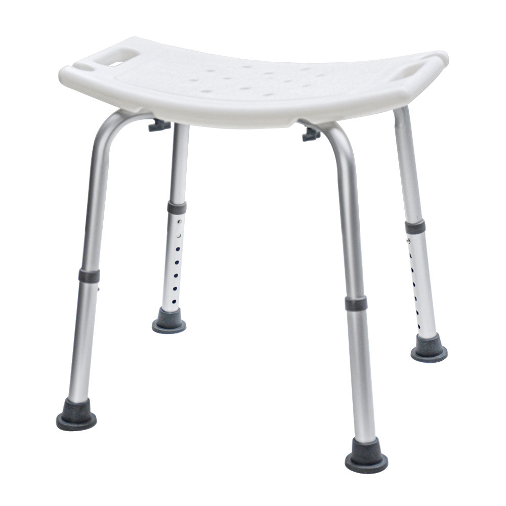Shower Chair Non-Slip Bath Seat 37-52cm Adjustable with Armrest Max 100kg