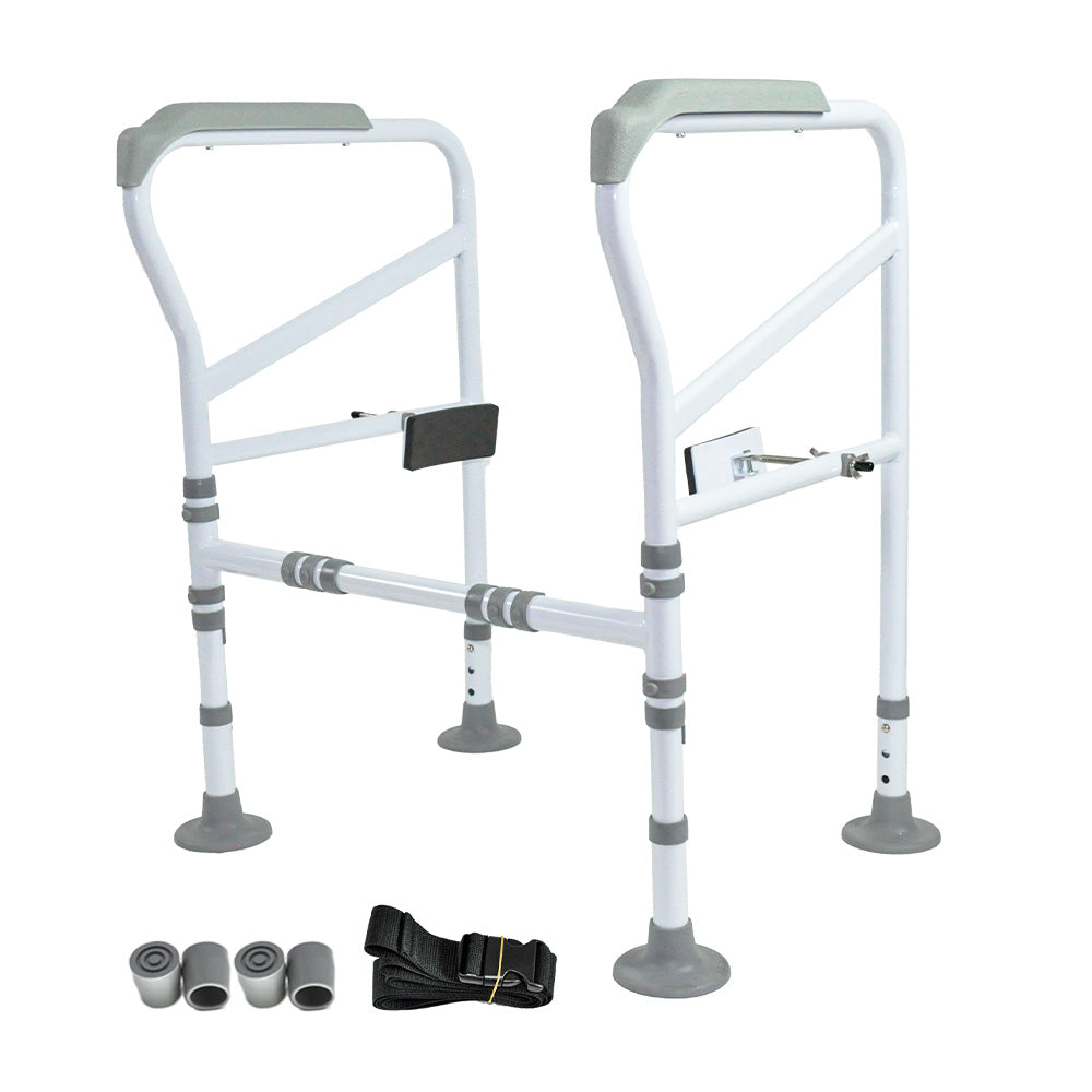 Toilet Frame Support Rail - Height & Width Adjustable for Elderly Max 150kg