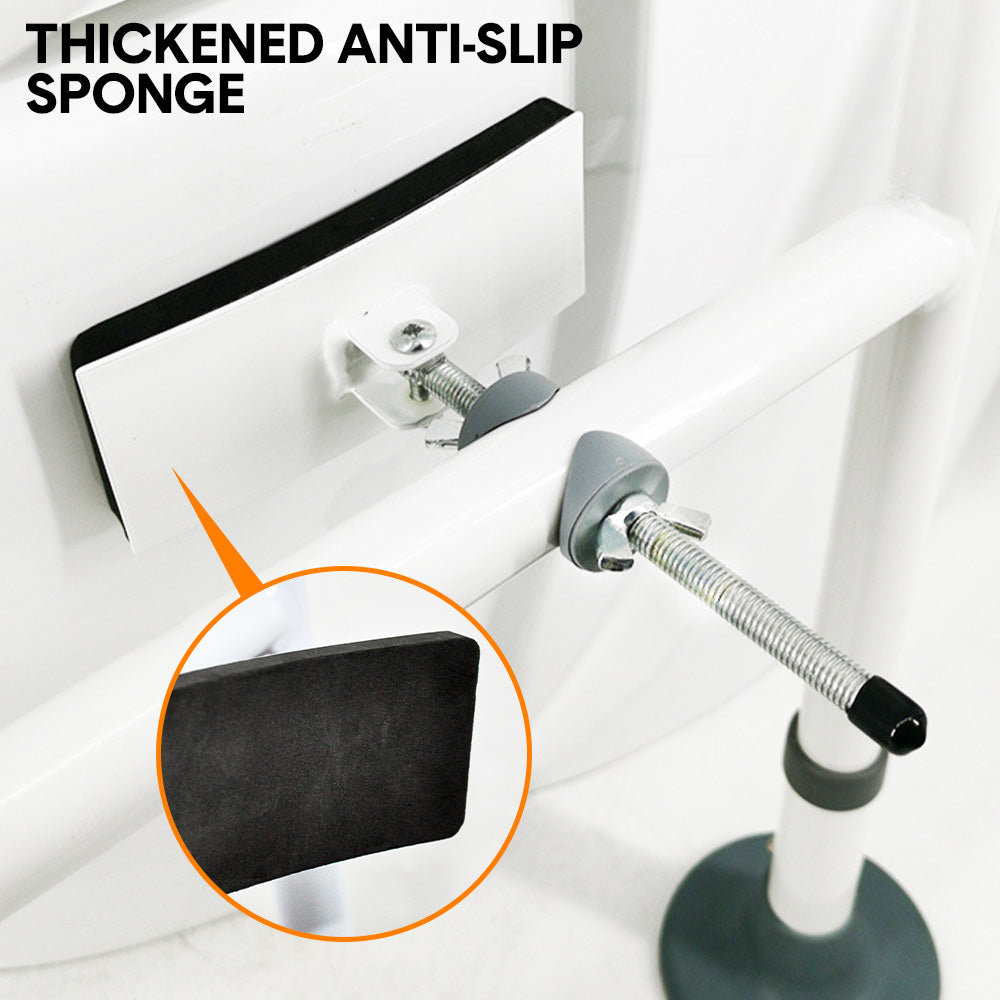 Toilet Frame Support Rail - Height & Width Adjustable for Elderly Max 150kg