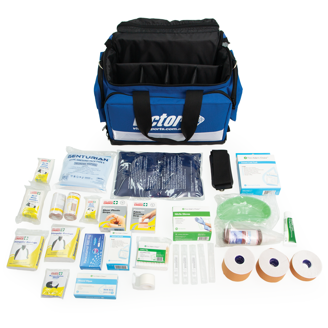 first aid kit sports carry case with shoulder strap