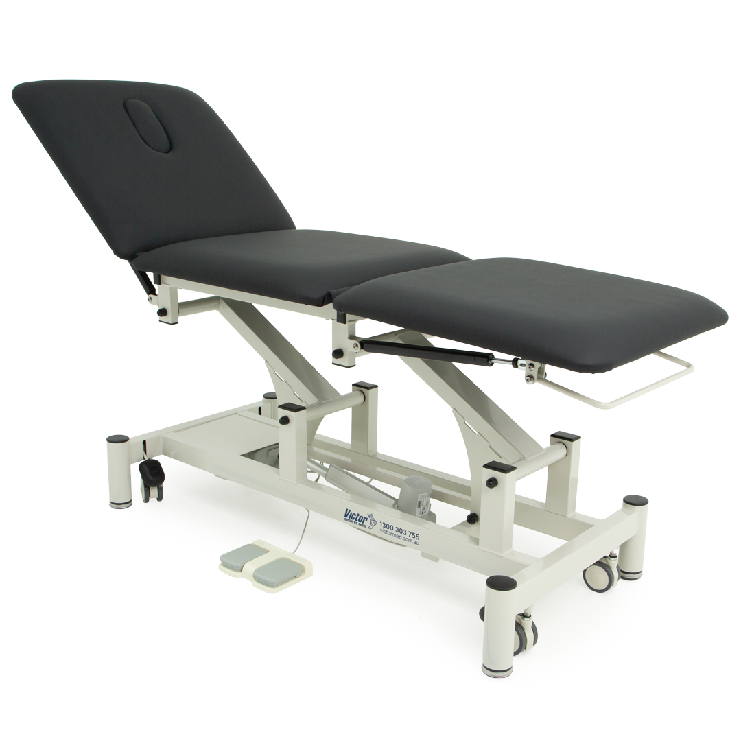 3 Section Treatment Table - Electric hi-lo with gas-strut support