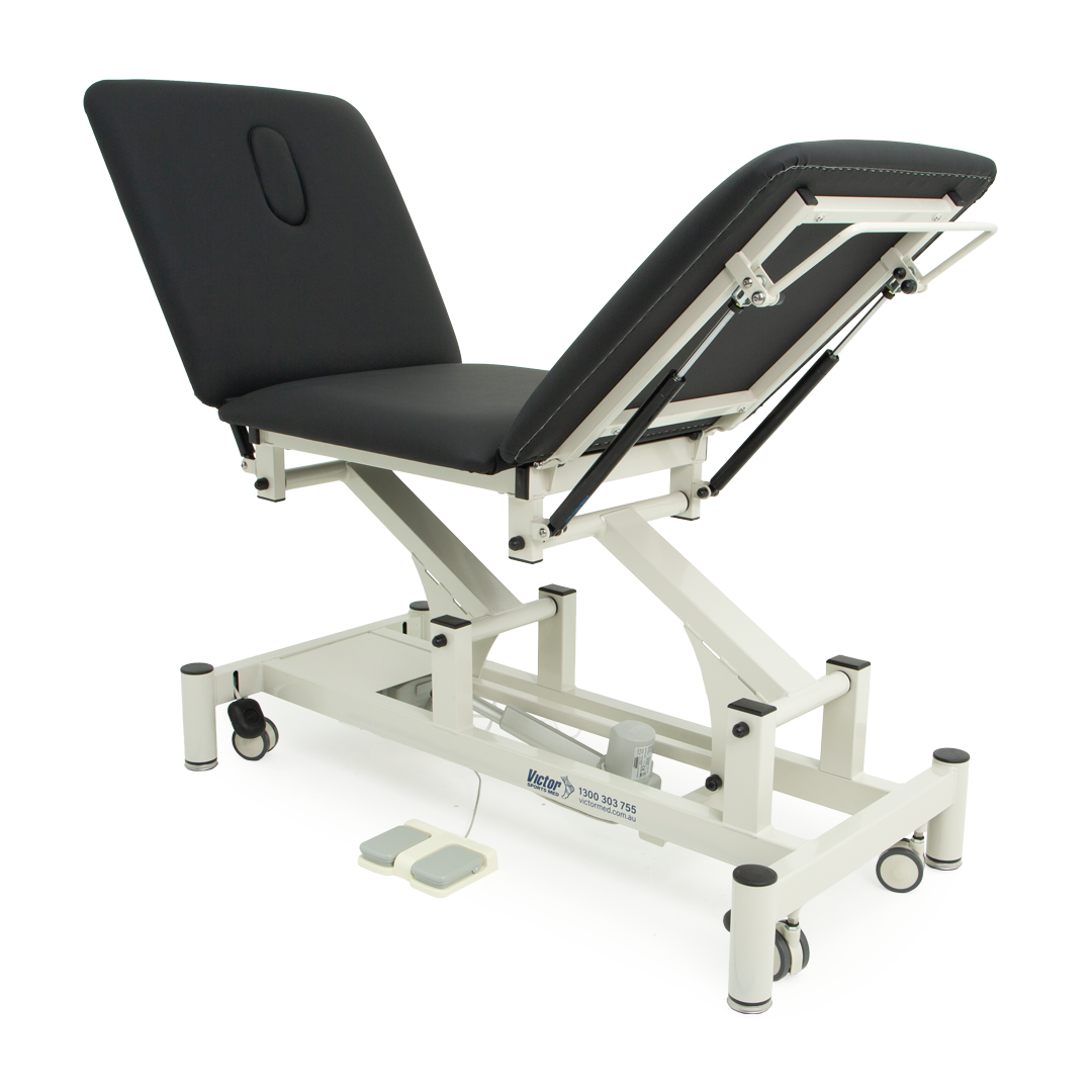 3 Section Treatment Table - Electric hi-lo with gas-strut support