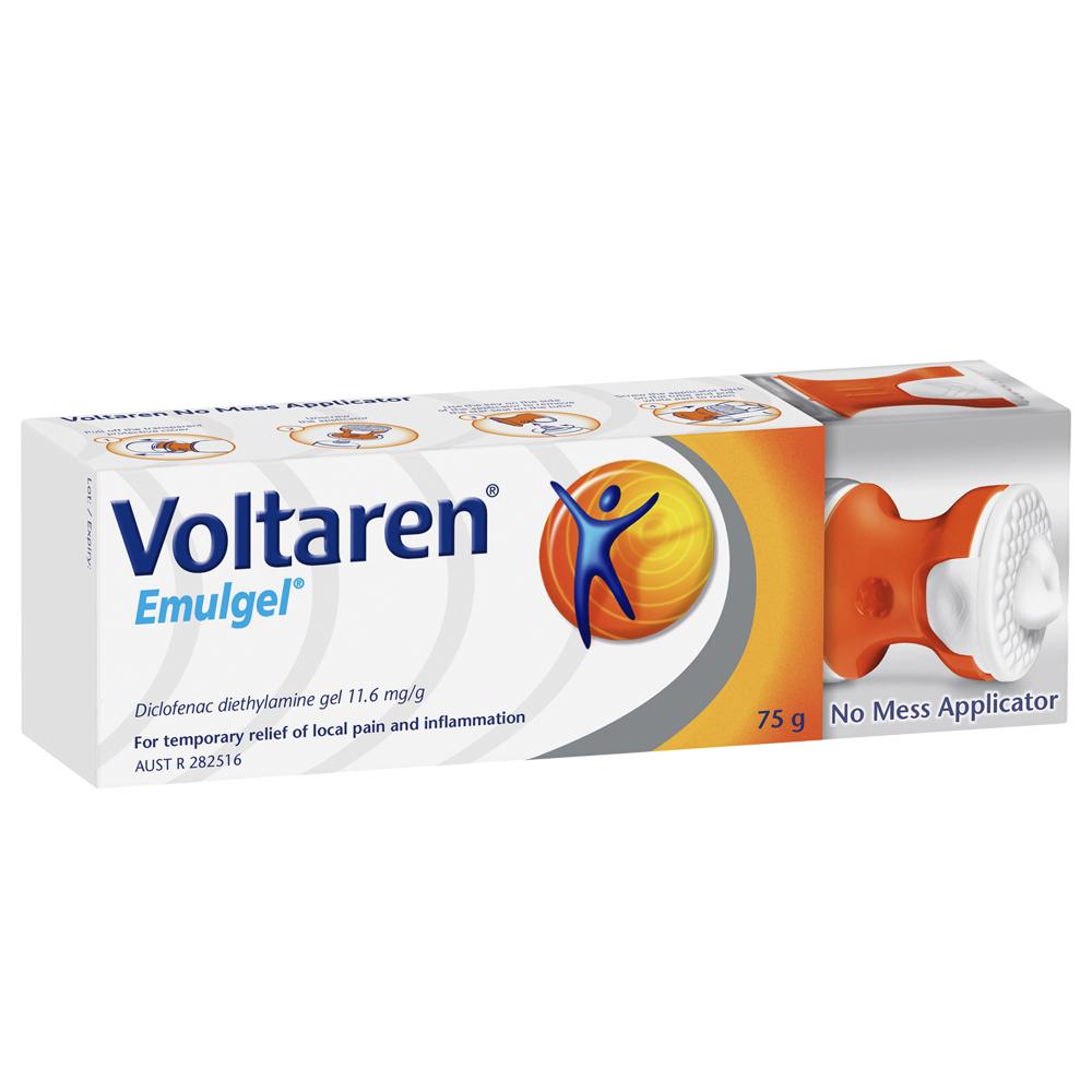 Voltaren Topical Pain Gel with No-Mess Applicator 75g