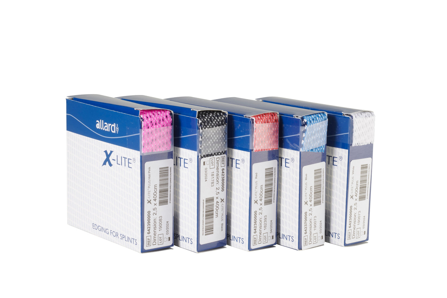 Edging tape for splints — neat soft-edge finish