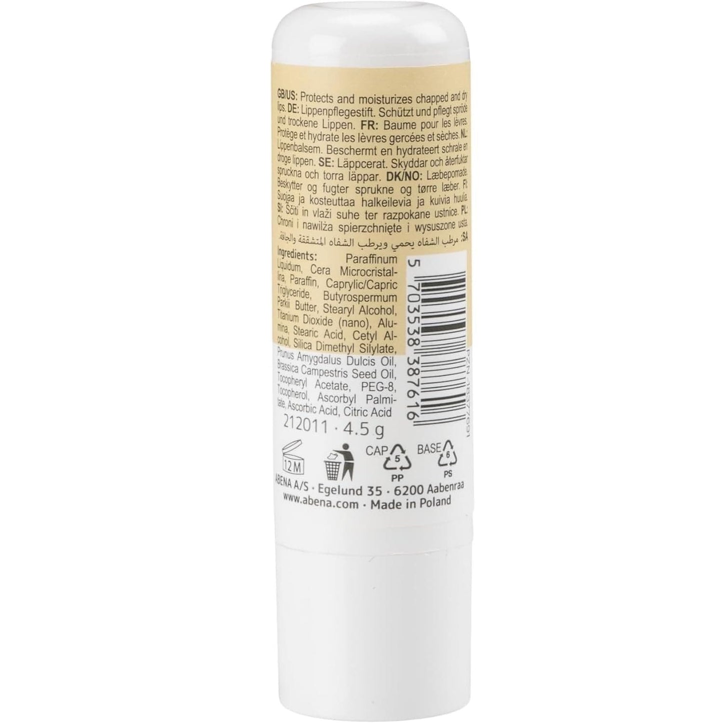 Abena Lip Balm, 4.5G Tube