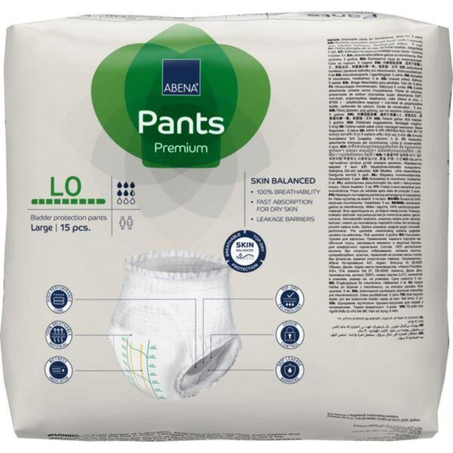 Abena Pants L0 Grn 1100mL 100-140cm