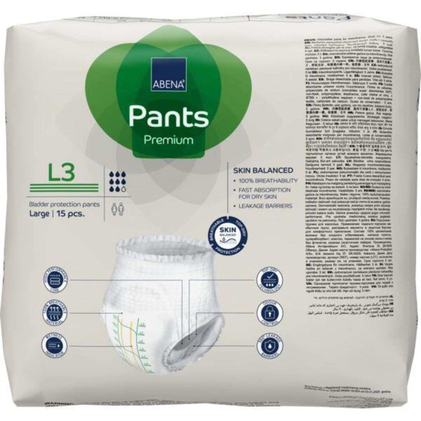 Abena Pants L3 Green 2400mL 100-140cm
