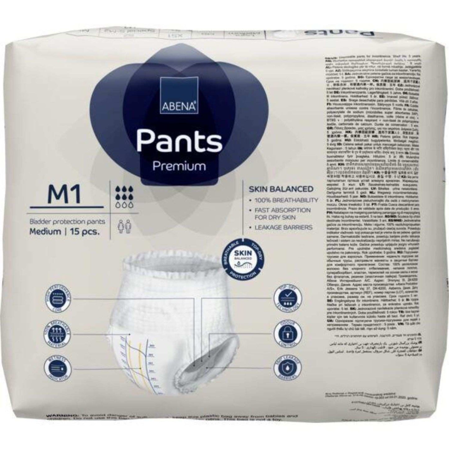 Abena Pants M1 Blue 1400ml 80-110cm