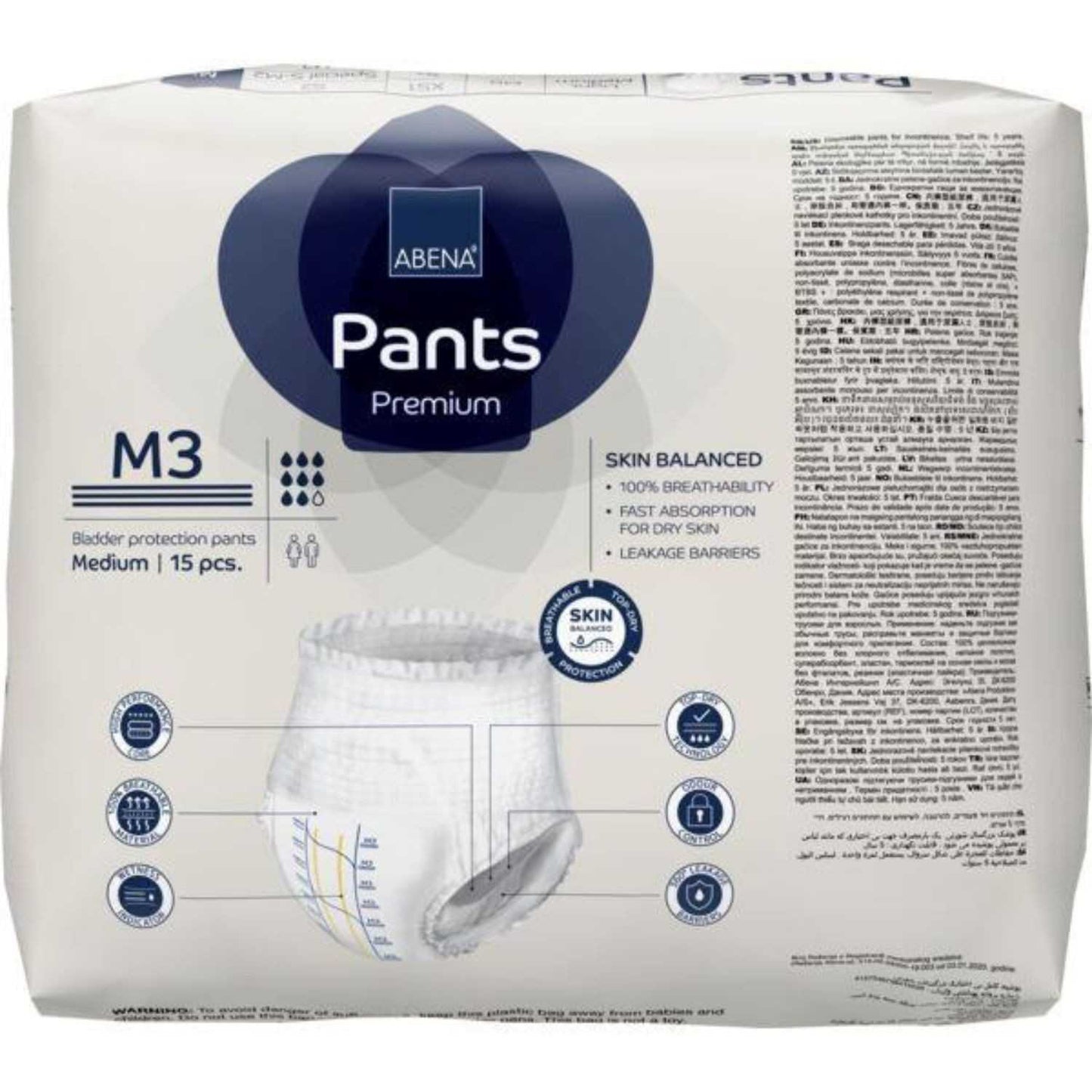 Abena Pants M3 Blue 2400mL 80-110cm