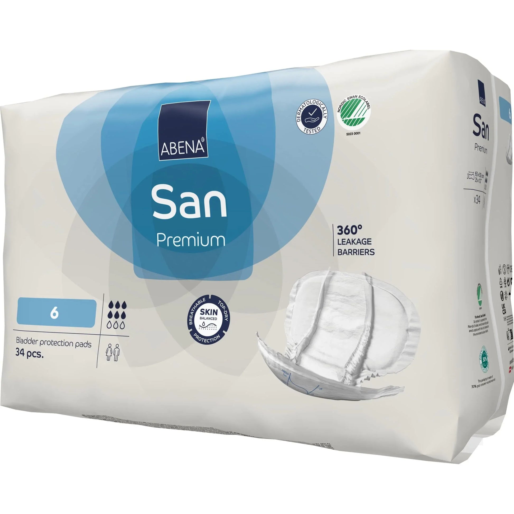 Abena Incontinence Pads Abena-San 6 Premium Light Blue 1600ml