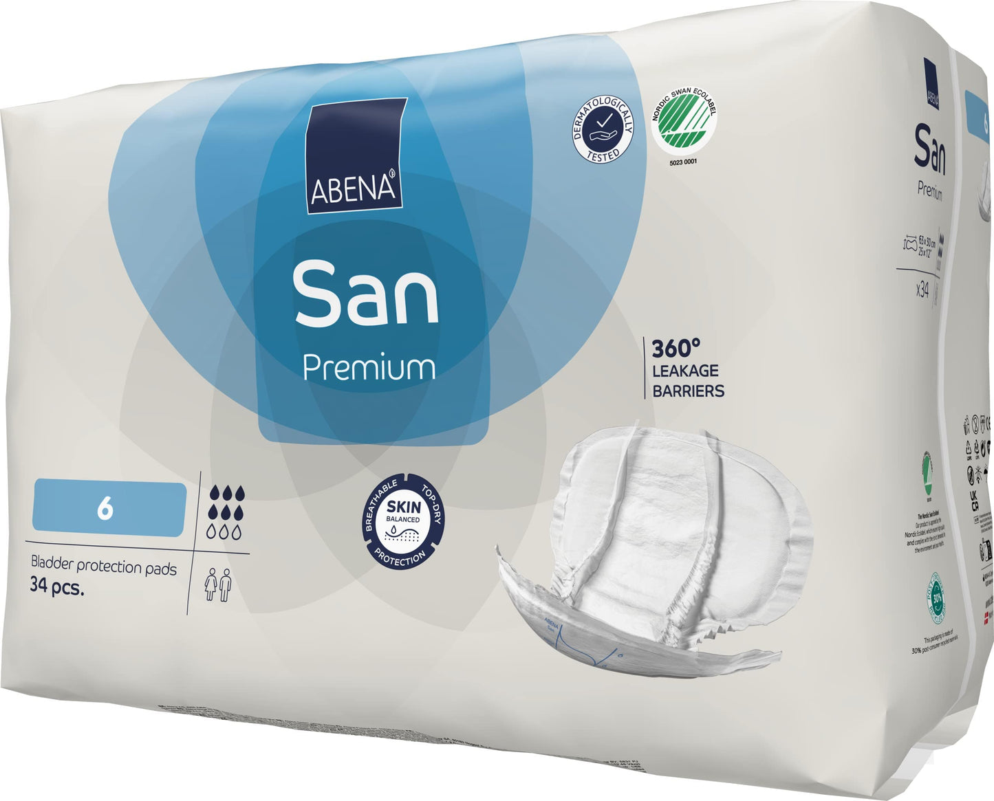 Abena Incontinence Pads Abena-San 6 Premium Light Blue 1600ml