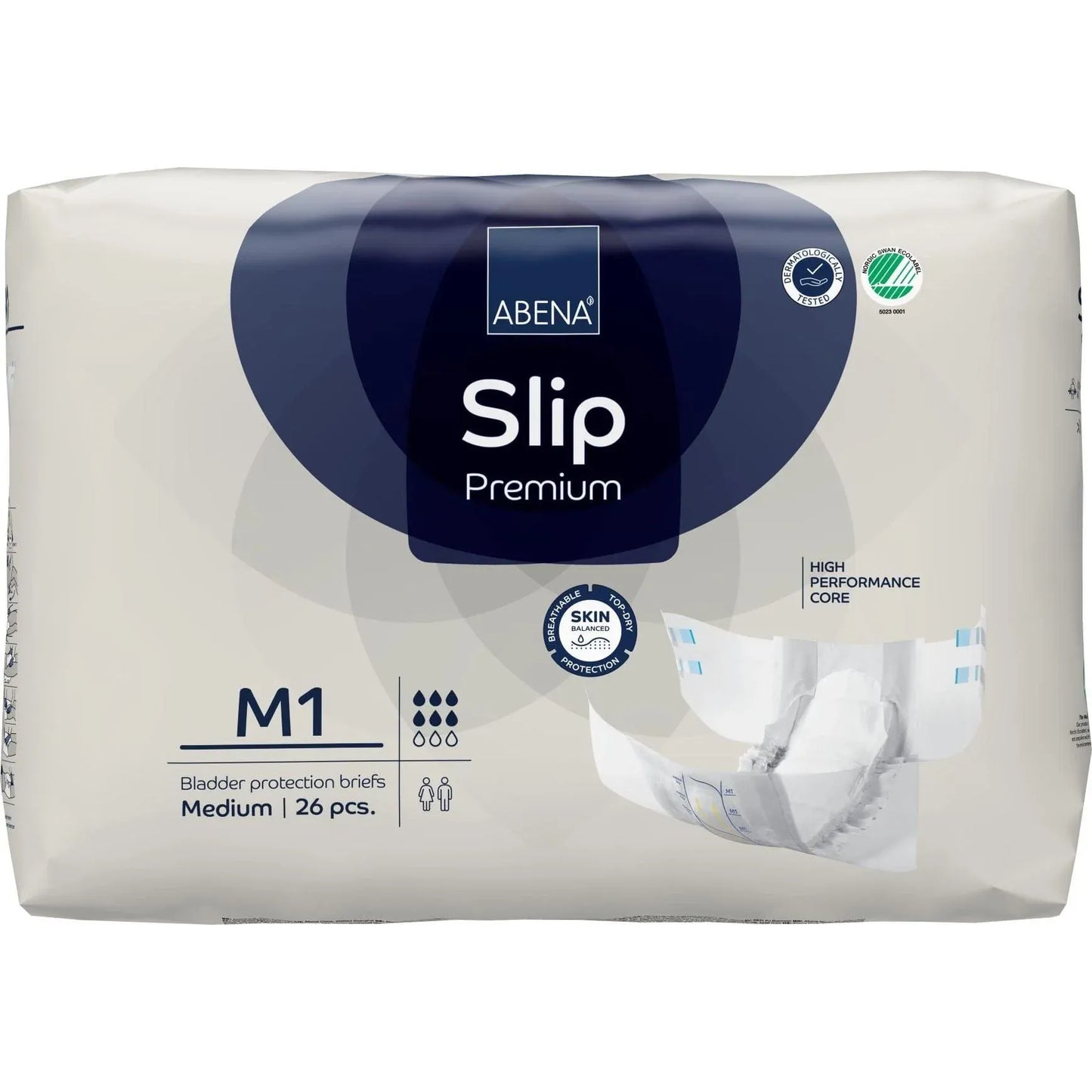 Abena Incontinence Briefs ABENA Slip Premium Briefs M1 Blue 2000ml 70-110cm