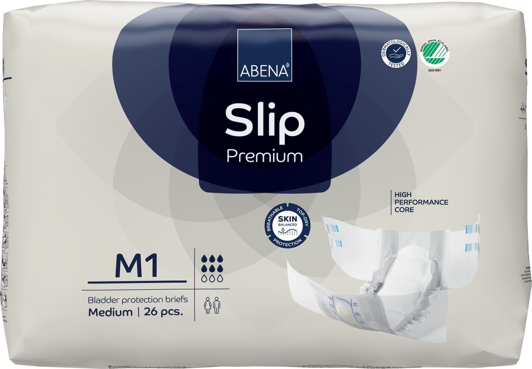 Abena Incontinence Briefs ABENA Slip Premium Briefs M1 Blue 2000ml 70-110cm