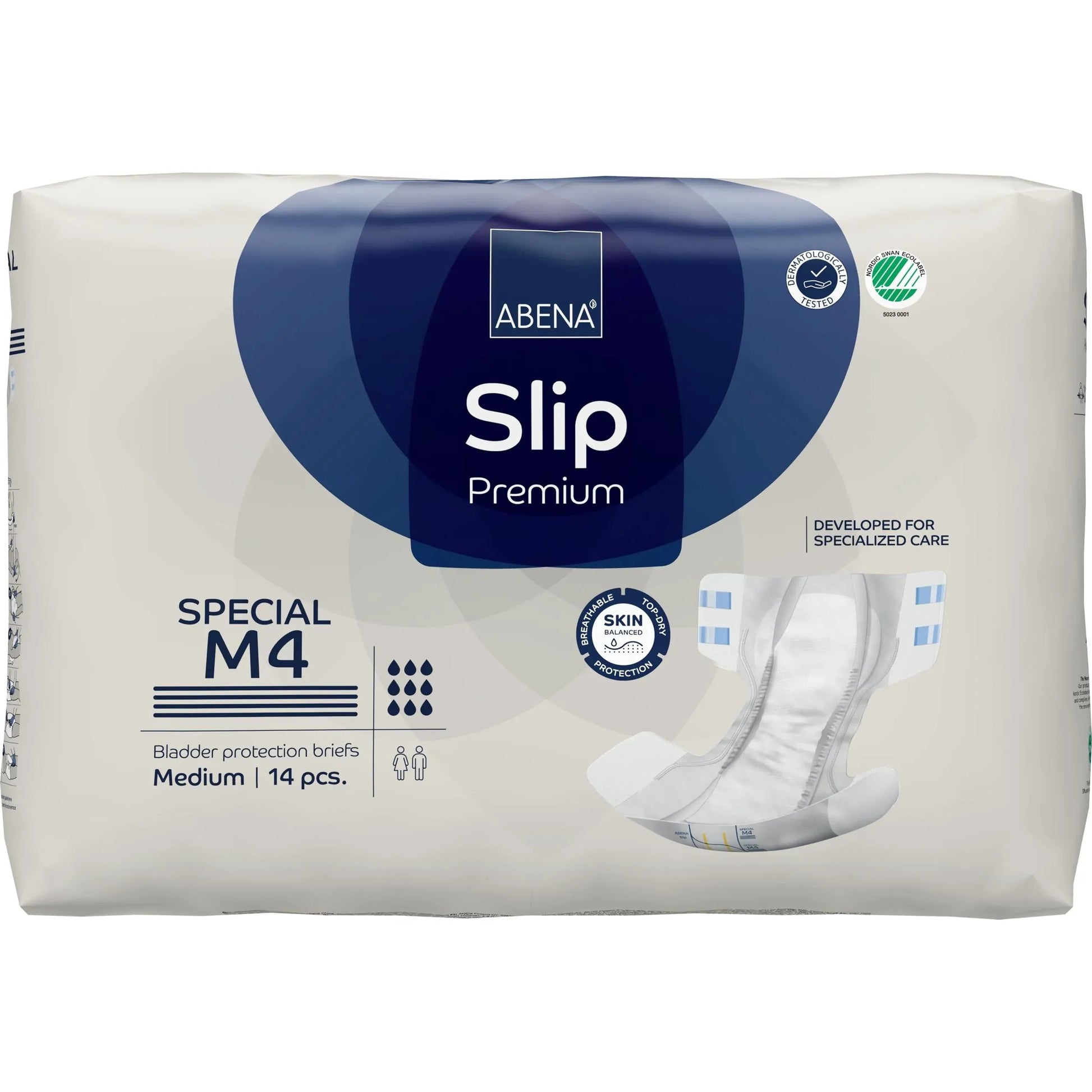 Abena Incontinence Briefs ABENA Slip Premium Briefs M4 3600ML 70-110 cm