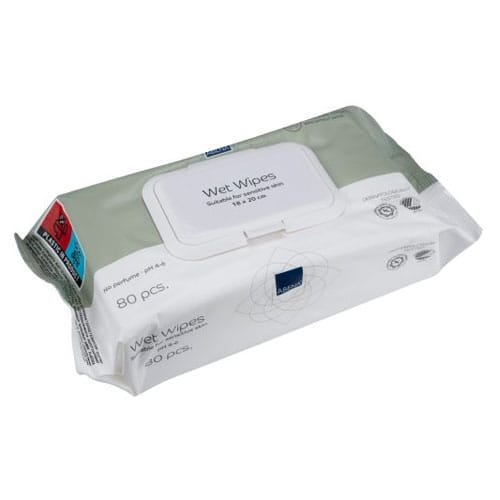 Abena Wet Wipes Z-Fold With Plastic Lid Single Use 18x20cm