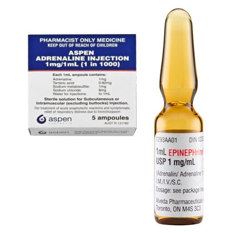 Aspen Pharmacare Injections Adrenaline 1mg/ml Solution for Injection