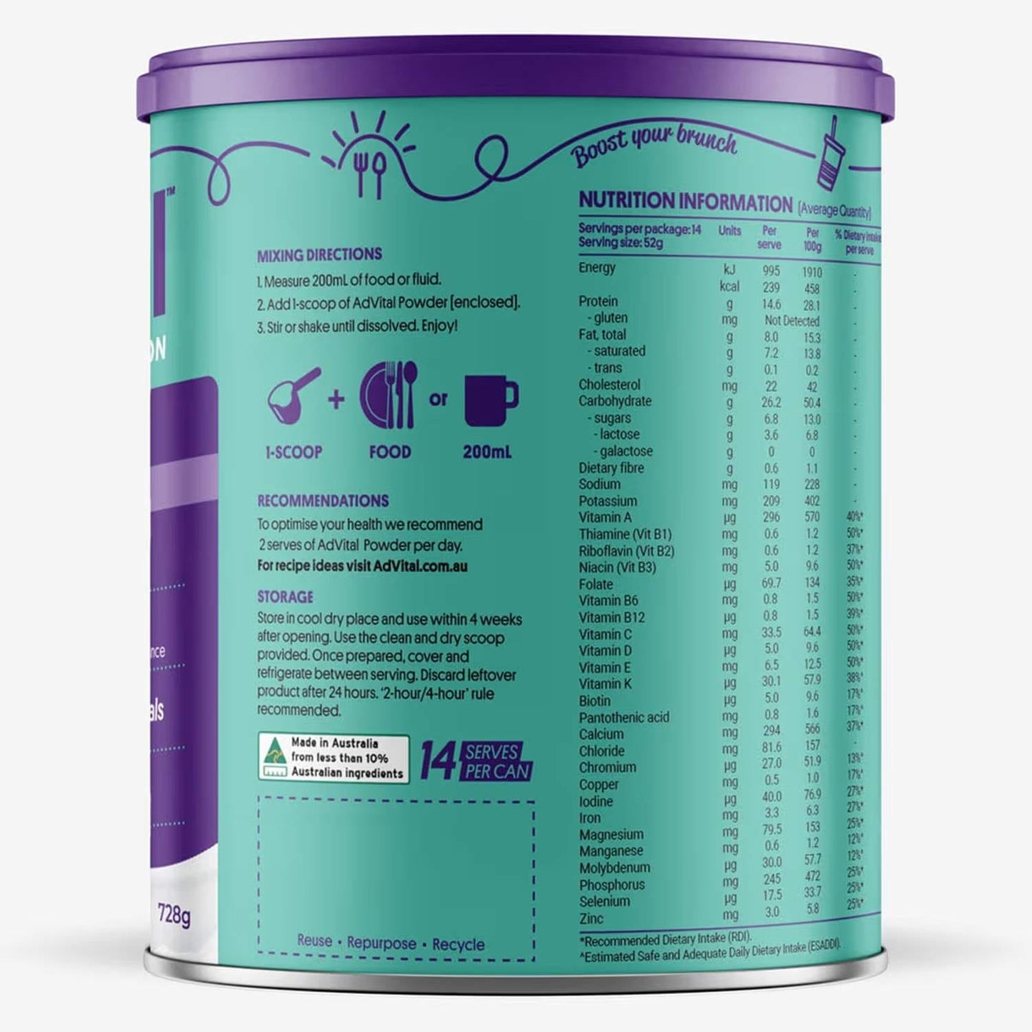 ADVITAL HOSPITAL NEUTRAL 728G