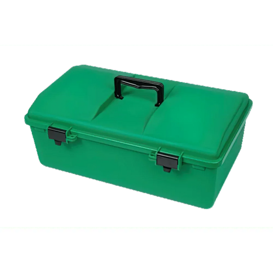 Aero Healthcare Metal Cases Cabinets AEROCASE Green Plastic Tacklebox with 1 Liftout Tray 30 x 46.5 x 18cm
