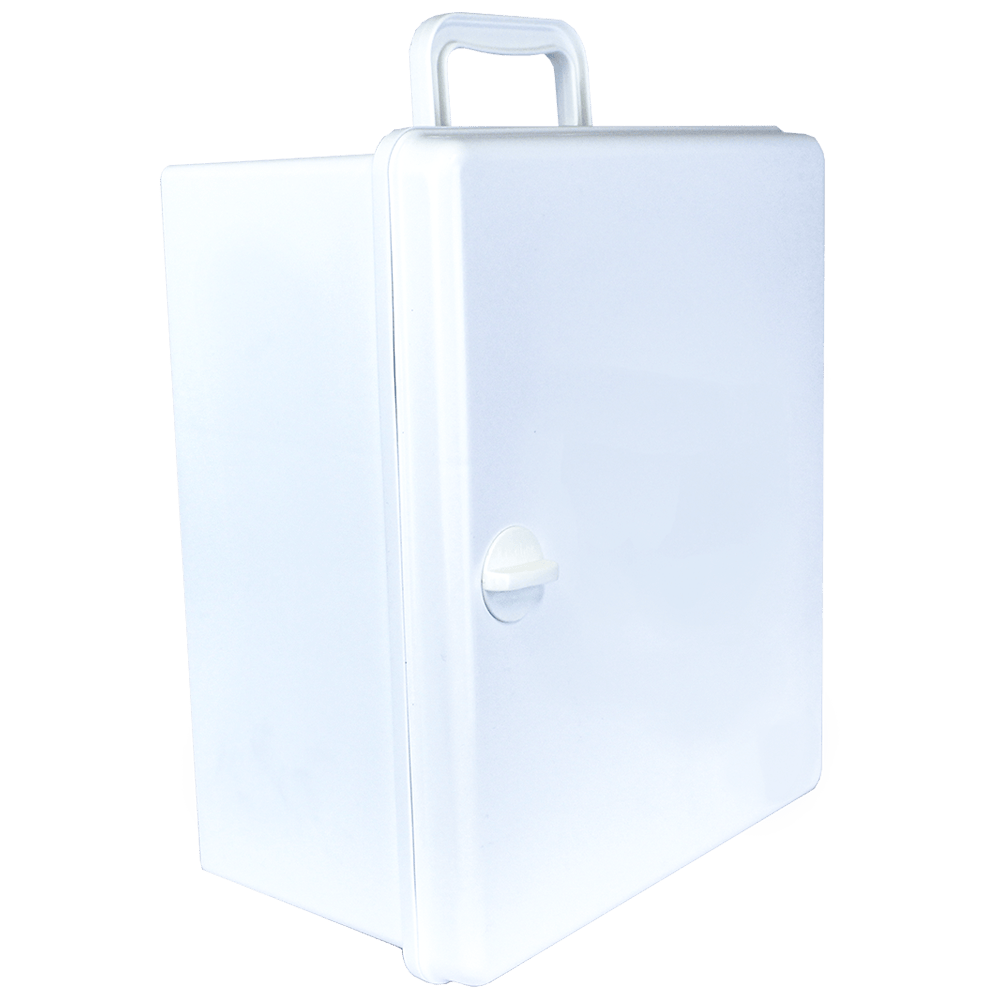 AEROCASE Large White Plastic Cabinet with Knob Closure 32 x 37 x 18cm