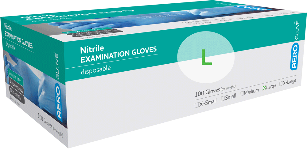 AEROGLOVE Large Nitrile Powder-Free Gloves